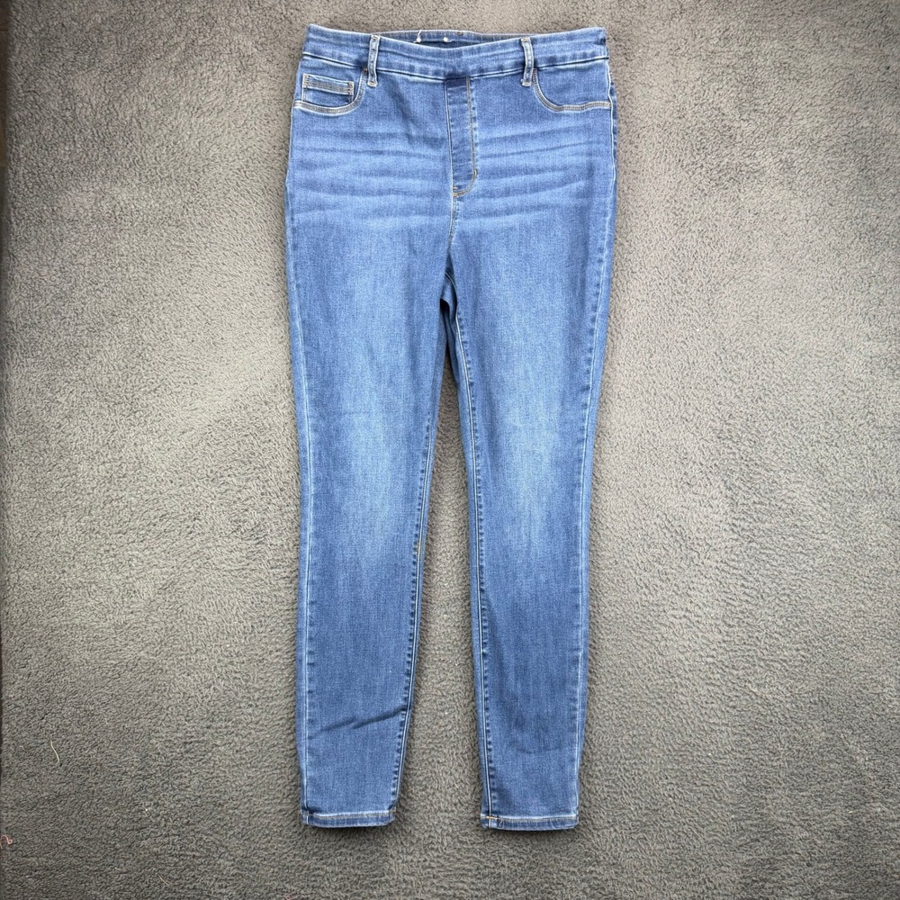 Time and Tru Womens Blue Pull On Skinny Jeans Medium 8-10 Denim Pants